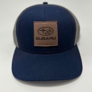 Men's Navy Blue Subaru Snapback Baseball Hat Cap
